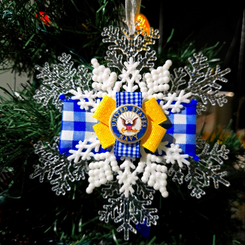 NWT US Navy Ornament United States Navy Military Souvenir Christmas Holiday OOAK